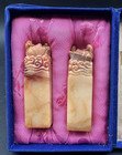 Vintage Chinese Shoushan Stone Seal Square Stamp Birds Ducks Geese Original Box