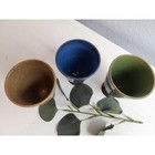 Vintage Set Of 3 Japanese Pottery Tea Cups