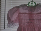 Vintage Polly Flinders Dress  smocked Top  Party Dress   Pink  Lace Sz 5