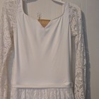 Revolution Adult Medium White Lace Long Sleeve Dance Costume Dress Rc19696