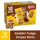 4pk -keebler Fudge Stripes Minis 10 Oz Shortbread Cookies Fudge Coated 10 Count