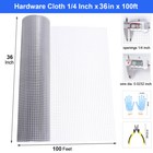 1 4inch Hardware Cloth Galvanized Wire Welded Mesh Chicken Fencing 36in X 100ft