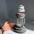 Vintage Handcrafted Metal Glass Lighthouse Tea Light Candle Holder Lantern