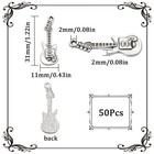 Sunnyclue 1 Box 50pcs Vintage Guitar Charms Musical Instruments Charms Bulk S   
