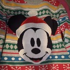 Disney Mickey Mouse Christmas Fair Isle Knit Pullover Sweater Kids 7-8 Cotton