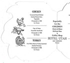 Coffee Shop At Hotel Utah - Vintage Children s Lion Menu - Salt Lake  Utah