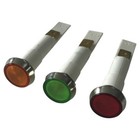 Universal 10mm Flush Panel Mounted Neon Indicator 240 Volt Red Amber Green