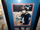 Ya Tittle Signed 8x10 Coa Shadowbox Display Stacks Of Plaques Mini Helmet