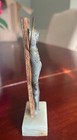 Vintage Madonna And Child Figurine  Mid Century Modern Metal Religious Decor