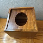 Vintage Tissue Box Cover Acacia Wood Paper Facial Tissues Dispenser Holder