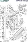 Hitachi Nr90ad Nr90ae Nr90af Framing Nailer O Ring Rebuild Kit Parts