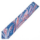 Daniel Cremieux Long Blue Pink Paisley 100  Silk Necktie Made In Italy