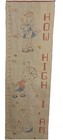 Vintage Cross Stitch Fabric Growth Chart  How High I Am Embroidered Tape Measure