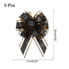 5pcs 7  Large Pull Bow Gift Wrapping Bows Ribbon Organza Bows Black