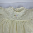 Vintage Style Baby Girls 12 Months Light Yellow Lace Ruffle Dress Puff Sleeve