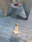 Vtg Vacumet Rocket Space Ship Mechanical Coin Bank Berzac Creation W key 1957