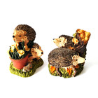 Hedgehog Figurines 2 Pc  Garden Flower Pot Epl Resin Approx  2  Tall B5