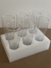 Glasaveronix Set Of 6 Clear Glass Tumblers     Modern Drinking Glasses  New