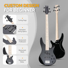 Bass Guitar Full Size 4 String Exquisite Stylish Bass With Guitar Bag Power Line