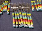 Disney Mickey Mouse Flatware Silverware Cutlery Tea red yellow Handles 24 Pieces