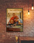 Budweiser Bud Poster 1960s Bar Man Cave Decor Alcohol Midcentury Wall Art 18x24 