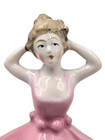 Ant pink Ballerina 1 2 Doll Porcelain Trinket Powder Dresser Jar Germany 3130 31