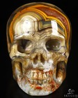 Gemstone 2 0  Red Crazy Lace Agate Hand Carved Crystal Skull  Realistic