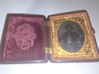 Patriotic 1860s Double Armed Civil War Soldier With Us Flag Cased Image