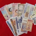 Uncirculated Lot Of 7 Different Foreign Paper Money Banknotes World Currency