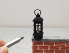 Dollhouse Black Lantern Lamp Wand Light Battery 1 12 Scale Metal Miniature