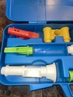 Vintage 1984 Fisher Price Crazy Combo Horn Set As Is   Case Kazoo Toy Flute
