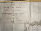 South Pole Terre Adelie 1840 Dumont D urville Very Large Antique Map