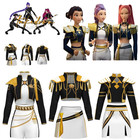 Kids Girls K-pop Demon Hunters Costume Wig Rumi Mira Zoey Cosplay Fancy Dress An