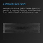 Rack Panel Accessory Vented 3u Space For 19    Rackmount  Premium Black Aluminum