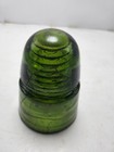Vintage Dark Emerald Green Star Behive Glass Insulator