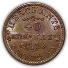 1863 Alden   Frink Cohoes  New York Civil War Token Uncirculated Unc Coin  22626