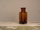 Antique Triangular Poison Bottle  Amber  P D   Co 