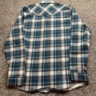 Cody James Fr Western Snap Work Shirt Mens Xlt Blue Plaid Flame Resistant