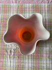 Murano Style Vintage Art Glass Vase Red Orange Amber Hand Blown Mcm 1960s