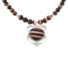 Jay King Sterling Silver Okapi Jasper Stone Pendant With Necklace  18 
