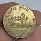 Castle Park Riverside California Good Luck Souvenir Coin Medal Token 28mm Eagle