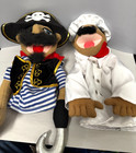 Lot Of 2 Melissa   Doug Hand Puppets  Chef  Pirate  No Rods