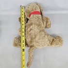 Gund Puddles Brown Puppy Dog  5317 12    Floppy Plush Tan W  Red Collar
