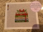 Needlepoint Canvas Christmas Movie Book Stack 18 Count