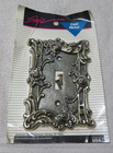 2 Beautiful Gold Metal Single Outlet Light Switch Plate Covers Vintage Antique