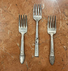1847 Rogers Oneida Morning Star Baby Forks Spoons First Love Sheffield Sugar Lot