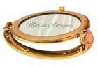 Nautical 12  Maritime Brass Porthole Round Window Glass Boat Ship Porth Mirror