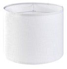 Go so White Textured Drum Lampshade Medium Lamp Shade 13  Top X 13  Bottom X    