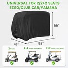 Black Golf Cart Cover Enclosure Zipper Waterproof For Ezgo Txt rxv 2 Passenger