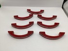 Set Of 7 Vintage Art Deco Mis Century Bakelite   Stainless Drawer Handles Pulls